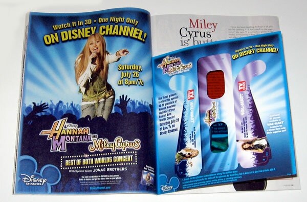 Free Hannah Montana 3D glasses in TV Guide