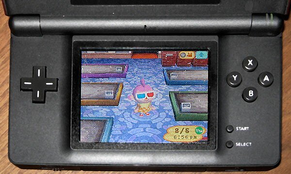 3-D glasses in Animal Crossing game on Nintendo DS